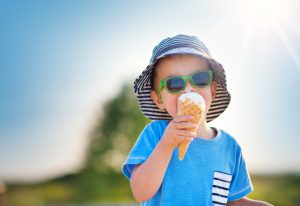 Child enjoying an ice cream