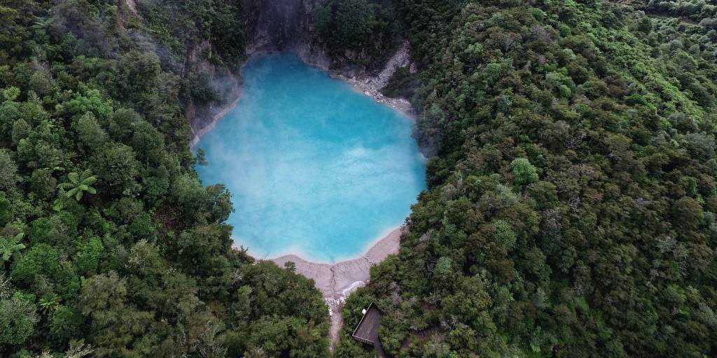 5. Rotorua- Take a snap of the world-famous Pink and White Terraces at Waimangu Volcanic Valley. - North Island Activities